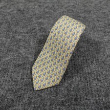 Vineyard Vines Kids Silk Tie Yellow Blue Golf Bag Print 100 Silk 50L 3W