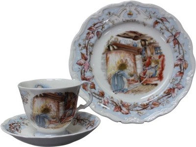 Royal Doulton Royal Albert Beatrix Potter Winter Peter Rabbit Teetasse Untertasse &