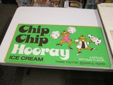 Baskin Robbins ice cream 1976 store poster sign CHIP CHIP HOORAY cheerleader