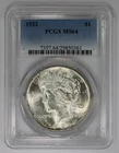 1922 Peace Dollar PCGS MS64