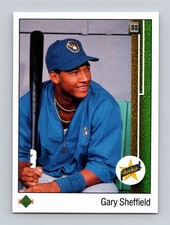 Gary Sheffield 1989 Upper Deck Rookie #13 RC NM or Better Corrected