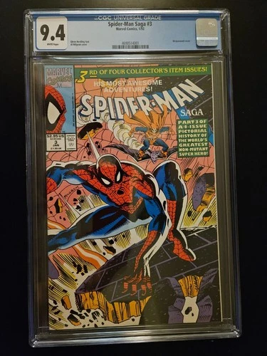 Marvel Comics Spider-Man Saga # 3 January 1992 CGC Grade Of 9.4 Book Al Milgrom