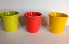 FIESTA Bright FIESTAWARE flower POT SET 3.5" NEW YELLOW GREEN ORANGE