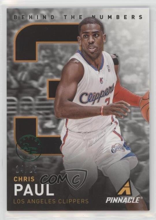 2013 Panini Pinnacle Behind The Numbers Green Artist Proof 14/25 Chris Paul ti8