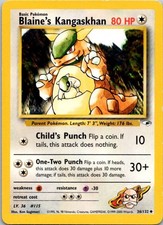 Blaine's Kangaskhan 36/132 Uncommon Gym Heroes Pokemon Unlimited Lightly Played on eBay