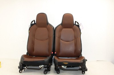2009-2015 Mazda MX-5 Miata Brown/ Black Leather Seat Set OEM PS92