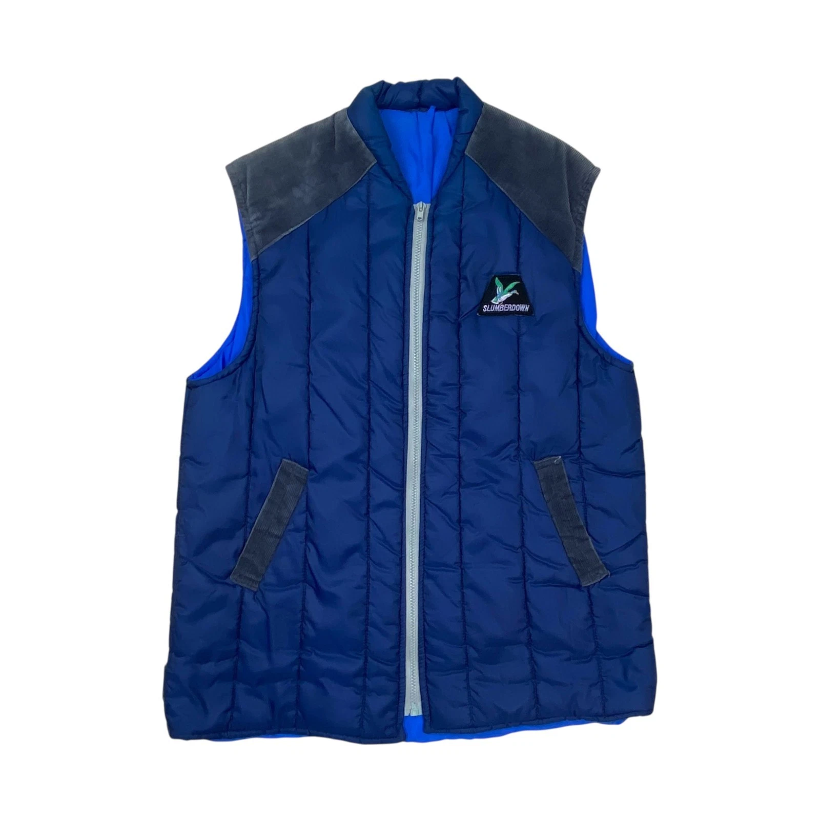 SLUMBERDOWN Vintage 70s Quilted Gilet L Padded Bodywarmer Gillet Vest Jacket