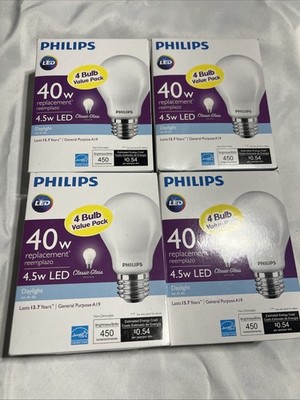 Philips LED Light Bulb 40W Equivalent Daylight A19 Medium Base - 16 Pack