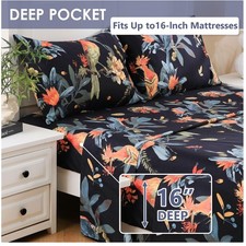 All-Season Queen Bed Sheets - Moisture Wicking, Breathable