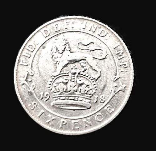 1918 George V Sixpence — photo from the most recent tracked eBay sale