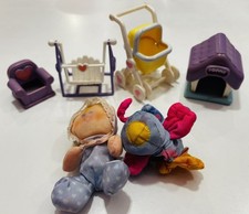 Fisher Price Smooshees - Lot of 2 plus Accessories 1980 s Vintage stroller