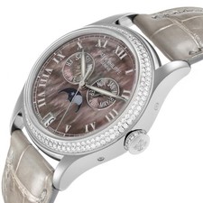 Patek Philippe Annual Calendar White Gold MOP Diamond Mens Watch 4936 5