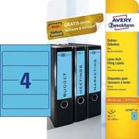 Avery Zweckform OrdnerrüCken Etiketten 61 X 192 Mm Blau 80 Etiketten