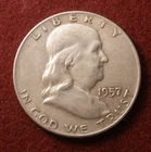 1957-D Franklin 90% Silver Half Dollar