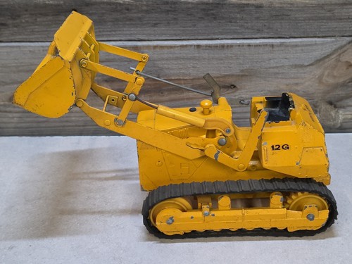 Vtg Allis-Chalmers 12G Loader Diecast w/Front Blade Yellow/Black Missing 1 Track