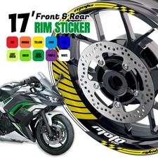 Yellow GP02 17 inch Rim  Wheel Stickers For Ninja H2 H2R 17 18 19 20 21 22 23 24