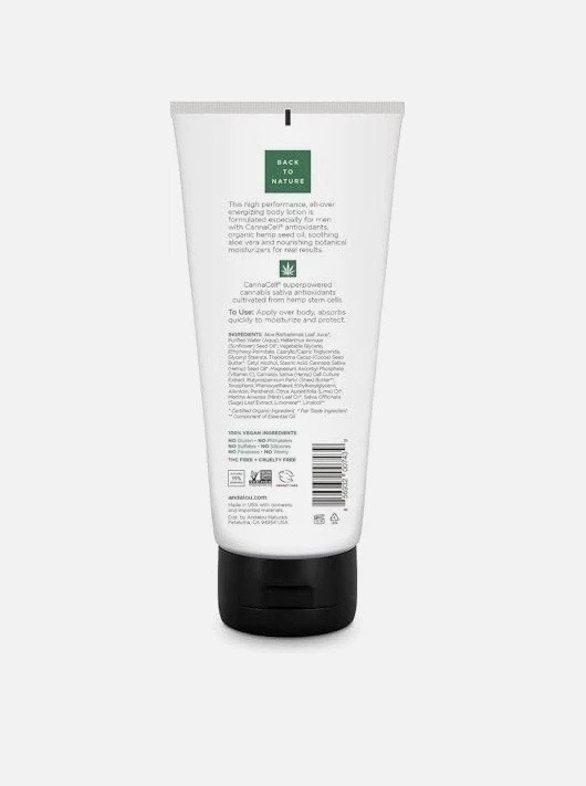 Andalou Naturals CannaCell MEN Energizing Body Lotion 8.5 Ounce New Lot Of 2 - Image 2 of 2