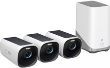eufy - eufyCam 3, 3-Outdoor Wireless 4K Solar Powered Security Cameras with H...