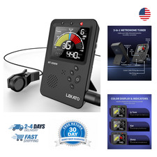 Rechargeable Digital Metronome Tuner 3-in-1 Instrument Practice Device for