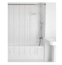 Clear Shower Curtain Liner Anti-Bacterial PEVA 70x71 Water Repellent Mainstays