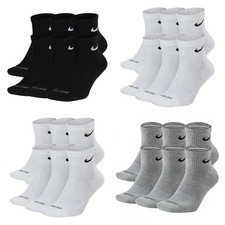 Nike Dri-FIT Cushioned Ankle Socks 6 Pair Unisex Sports Gym Trainer Cotton New