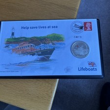 Harrington And Byrne Fine Silver £5 Coin Cover RNLI 2021