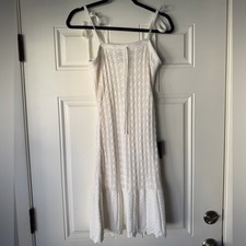 NWT LULUS SIZE S WHITE MINI DRESS KNIT CROCHET