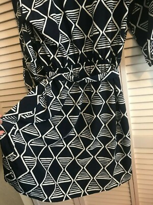 Robe Portefeuille Old Navy Bleu Et Blanc - Manches Nouées - Taille M - Occasion Très Bon état
