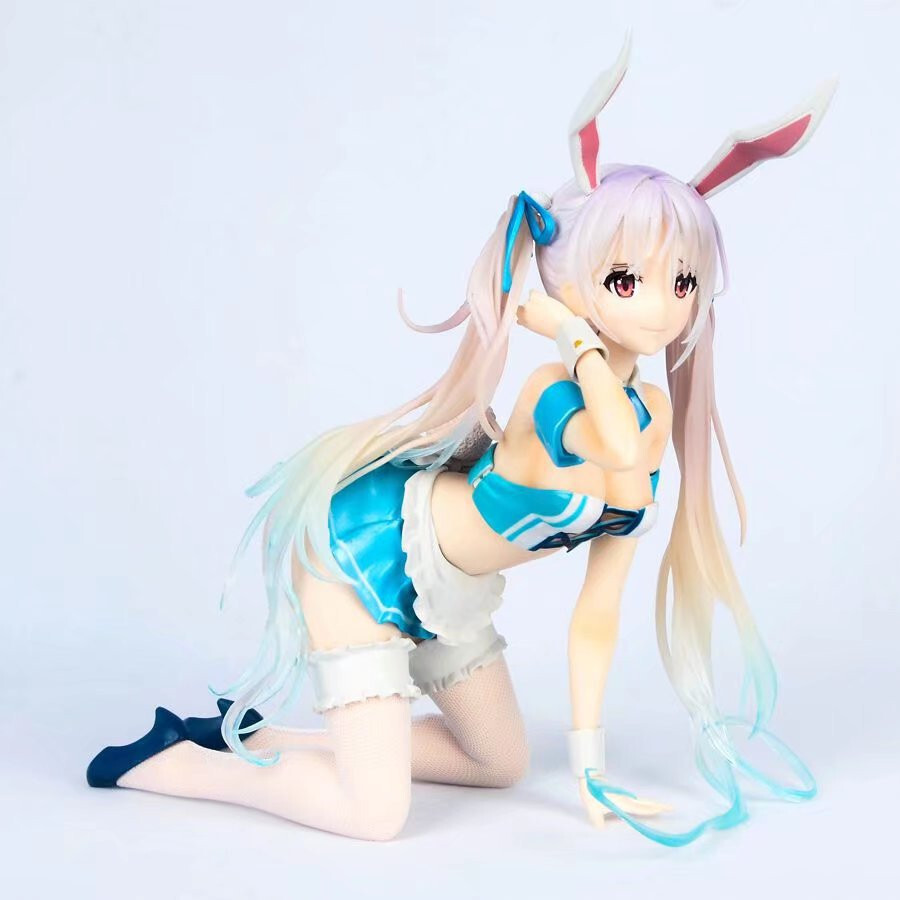 【中古】 Chris-Aqua blue フィギュア 特典付 Amazon | 1/4 Ecchi Anime Figure Chris-Aqua Blue Bunny Ver