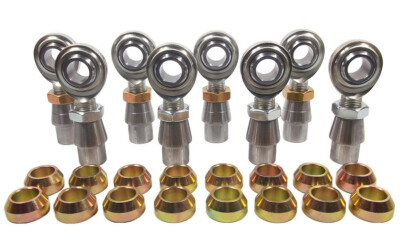 ECONOMY 4 LINK KIT 3/4 HEIM JOINTS 3/4 STEEL CONE SPACERS BUNG .120