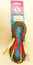 SCHULZ Kabel • Audiokabel • 2 x Monoklinke 6,3 mm auf 2 x Monoklinke 6,3 mm Gold
