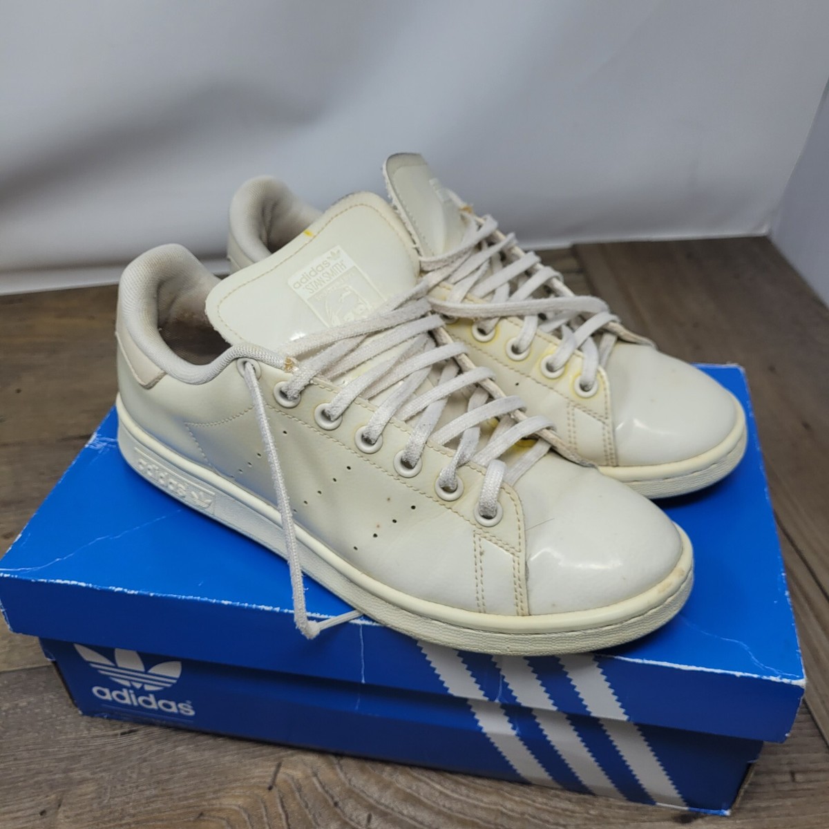 adidas stan smith glossy shoes trainers UK size UK