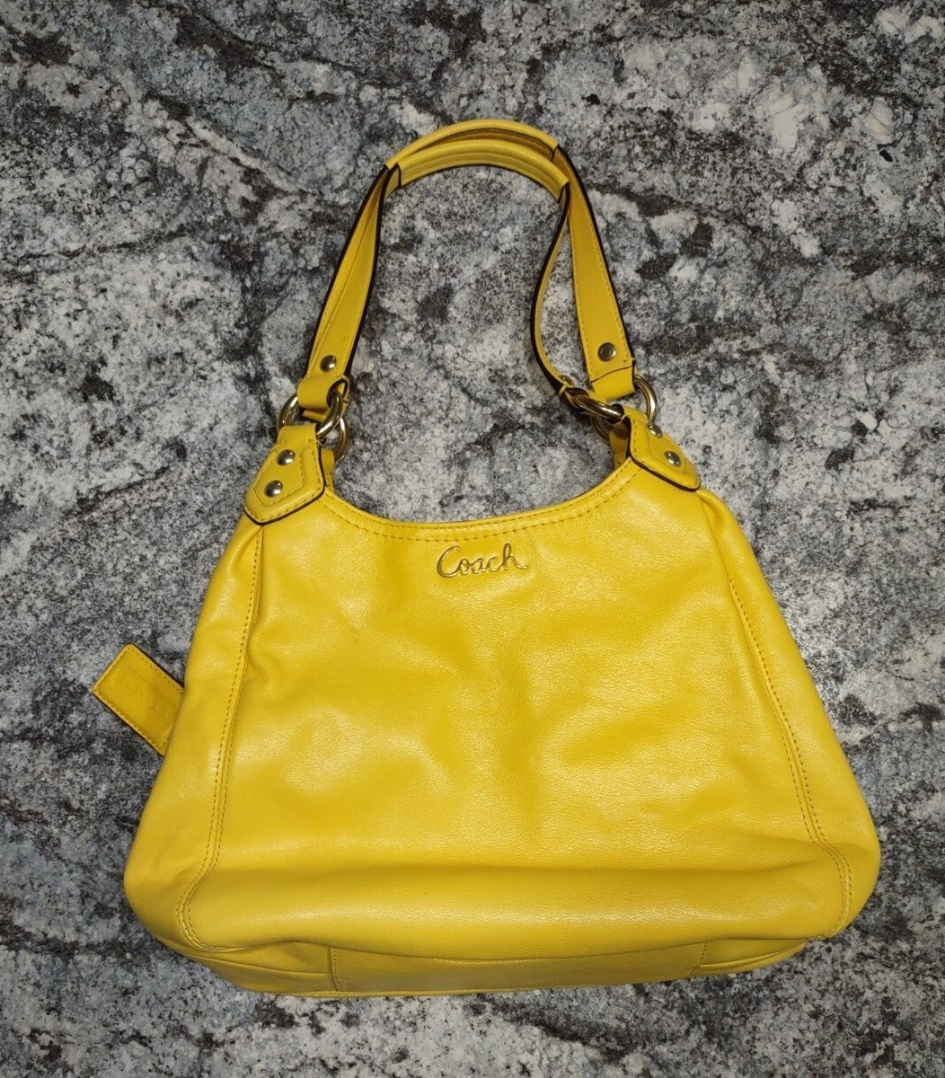 Coach F21926 Ashley Leather Hobo Handbag Shoulder Bag. Rare Lemon