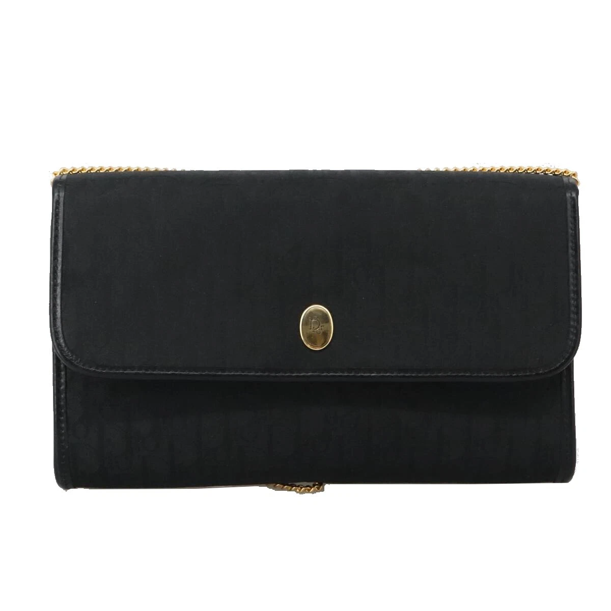 Sac bandoulière Dior Trotter en toile noire authentique