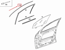 Mercedes-Benz R W251 Front Right Upper Door Panel A2516908680