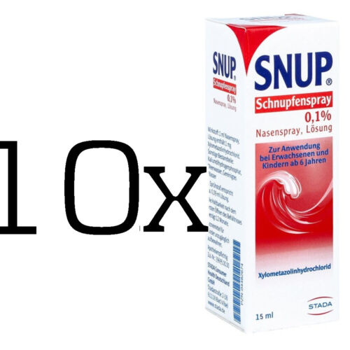 10x SNUP Schnupfenspray 0,1% Nasenspray für Erwachsene 15 ml, PZN 04482680 - Bild 1 von 1