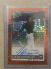 2020 Optic Jasson Dominguez Rated Prospect Rookie Red Mojo Prizm Auto #/49 Mint 