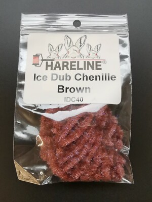 Ice Dub Chenille 4 Faben Hareline USA 2,5 Mtr x Ø 7 mm Material fein & funkelnd