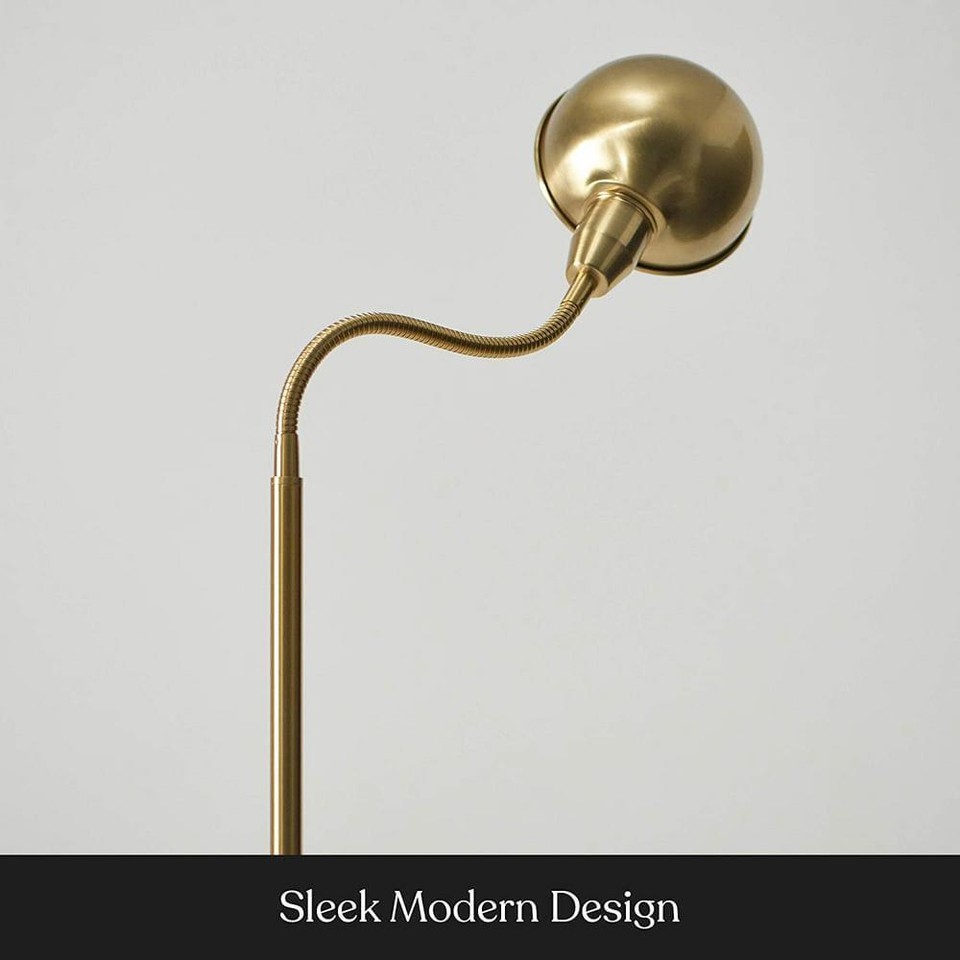 Brightech 1Light Arc Floor Lamp 68" w/ Brass Metal Bowl Shade Antique