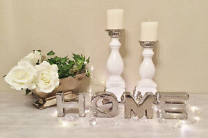  Keramik  Buchstaben HOME Schriftzug Shabby  Chic  