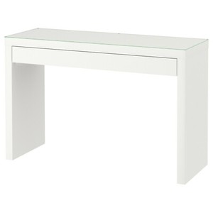 malm white dressing table