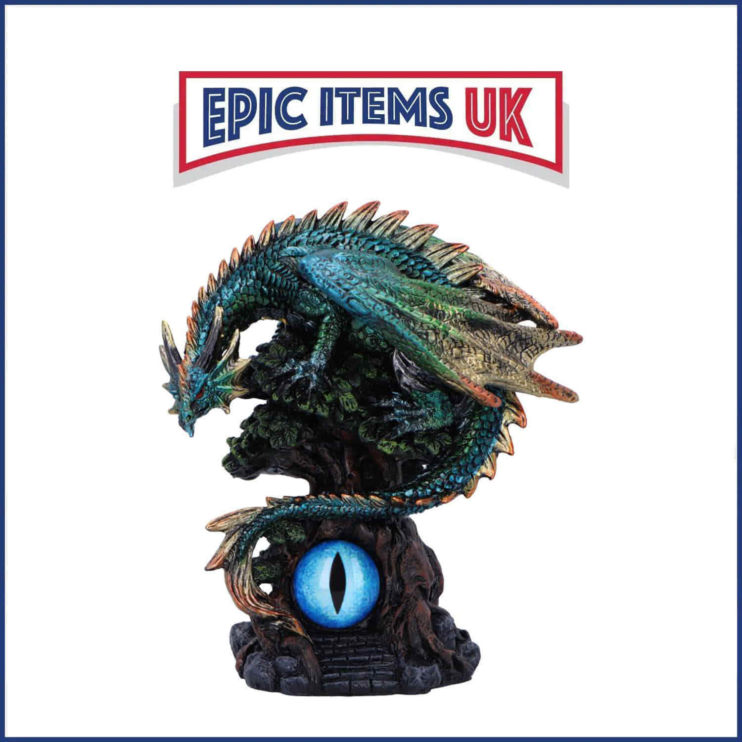 Nemesis Now Forest Seer Green Dragon Eye Figurine 16cm - IN STOCK