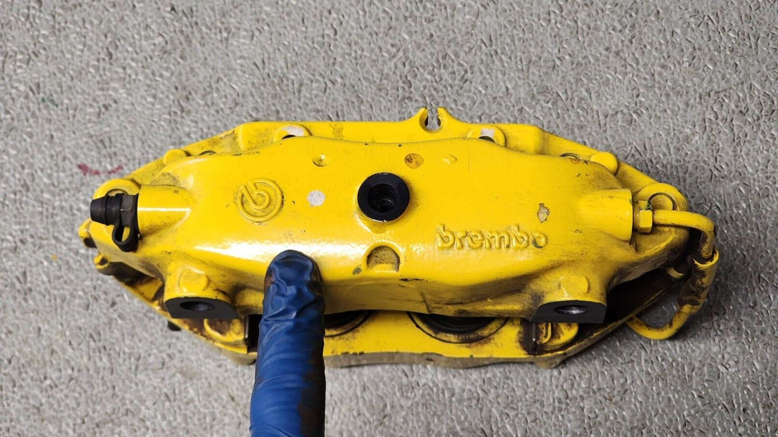 03-12 QUATTROPORTE Yellow OEM Brembo Brake Caliper 4 PISTON SINGLE USED