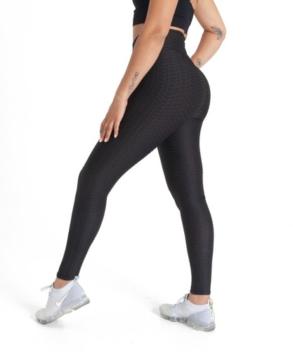 Geraffte Scrunch Po Lifting Textur Leggings hohe Taille Training Yoga Hose - Bild 2 von 14