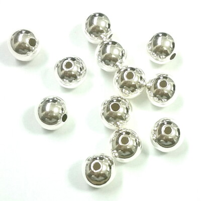 WHOLESALE LOTS 925 Sterling SILVER 10mm Round Ball SEAMLESS Smooth