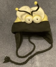 Yellow Black Bee Child s Hat, NEW Handmade, 22-1/2 Circumference, Fleece