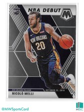 Nicolo Melli 2019-20 Panini Mosaic NBA Debut Prizm Rookie RC #279 Pelicans