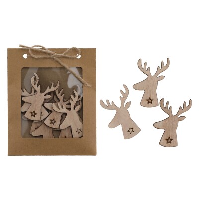 Deko Streudeko  Hirsch Hirschkopf Jagd Winter Weihnachten  zum basteln 8er Set