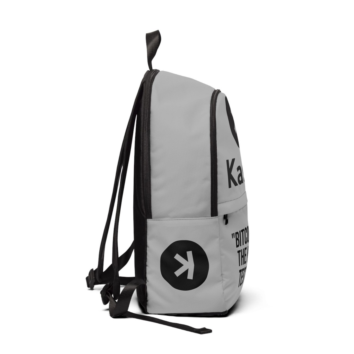 Kaspa Crypto Backpack Limited Edition Bitcoin was the Kaspa testnet light  gray