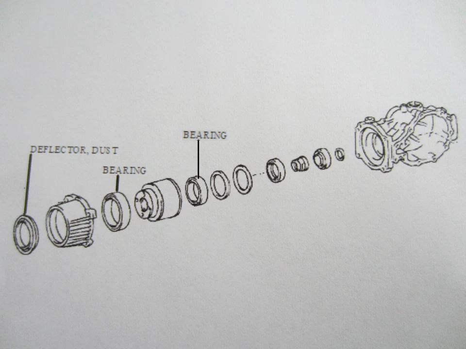 2 Bearing &deflector for GM Pontiac Vibe coupling 19205423 19205171 differential - Image 4 of 4